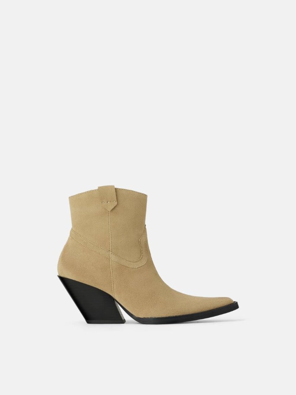 Zara Western Suede Ankle Boots